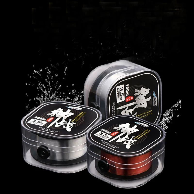 Línea de pesca de fluorocarbono Super pull de 200M, dos colores rojo/transparente, línea líder de fibra de carbono de 4-32LB, línea de pesca con mosca - imagen 5