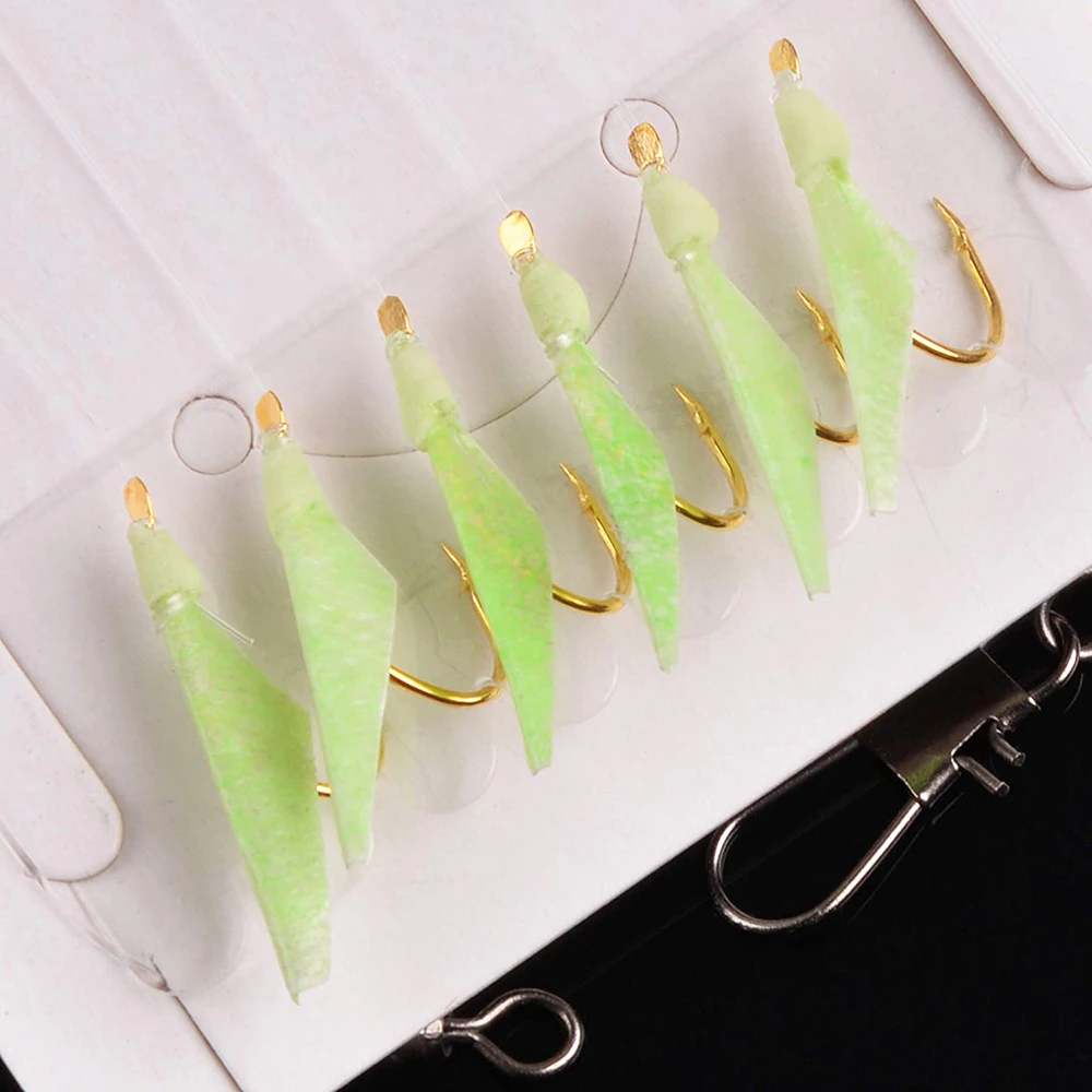 120 Uds = 20 paquetes de aparejos de cebo vivo de pesca luminosa, anzuelo de pesca, cuentas fluorescentes, Anguila de mar, caballa, arenque, aparejos de señuelo de agua salada - imagen 3