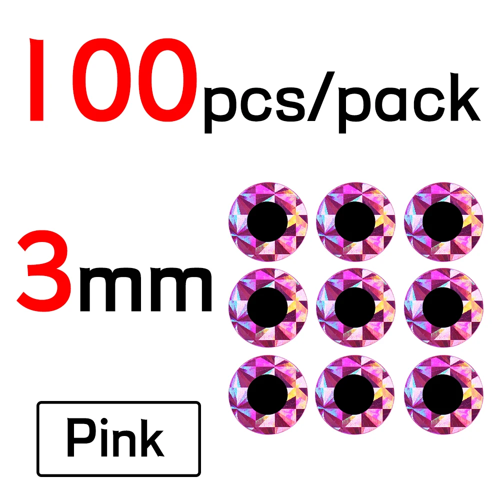 3mm Pink 100pcs