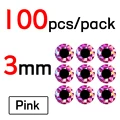 3mm Pink 100pcs