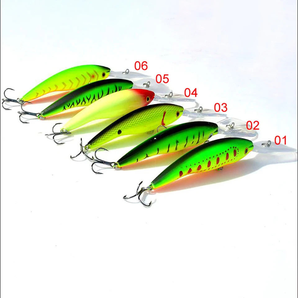 Señuelo de Pesca flotante Minnow, 1 pieza, 135MM, 14G, Crankbait, cebos artificiales Wobbler, aparejos de Pesca - imagen 5