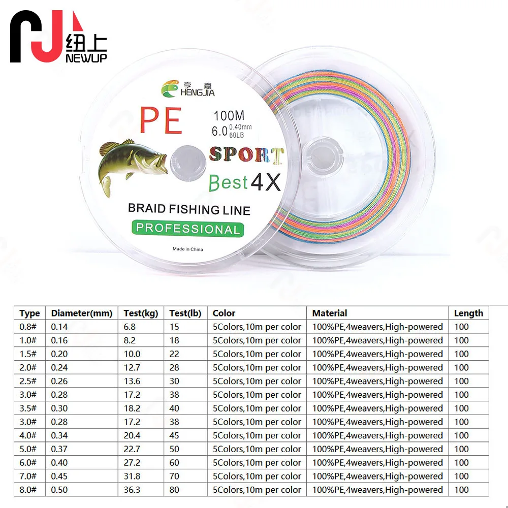 Sedal de pesca trenzado, 100M, 4 hebras, 300M, 15-80lb, multifilamento, pesca suave de carpa - imagen 4