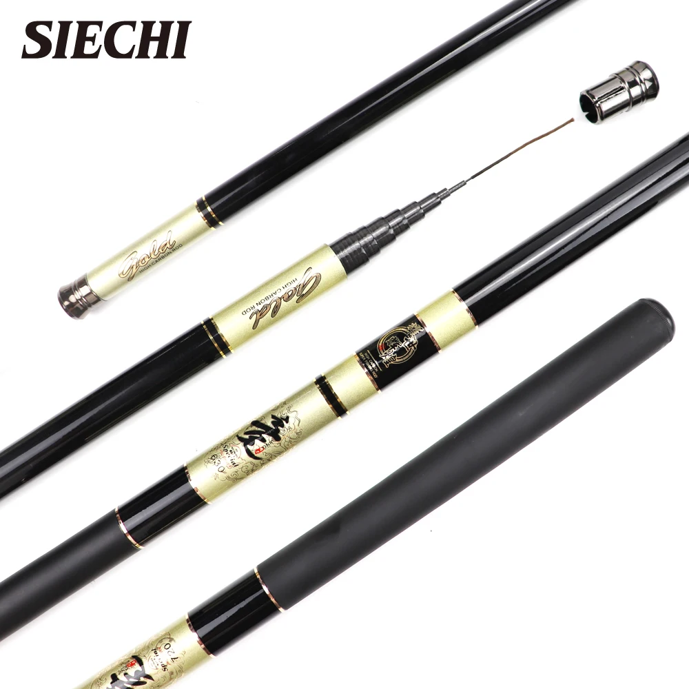 Caña de pescar telescópica de fibra de carbono, ultraligera, Blanca, para carpa, 3,6 M-7,2 M, nueva calidad - imagen 5