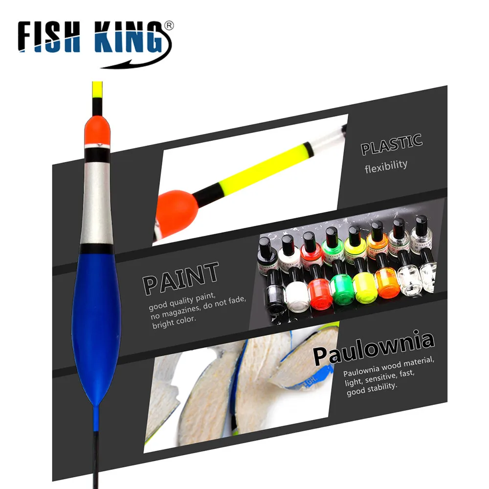 FISH KING-Juego de flotadores de Pesca, 10 unidades por lote, Flutuador de colores de tamaño mixto para carpa, boya de Pesca, aparejos de Pesca - imagen 5