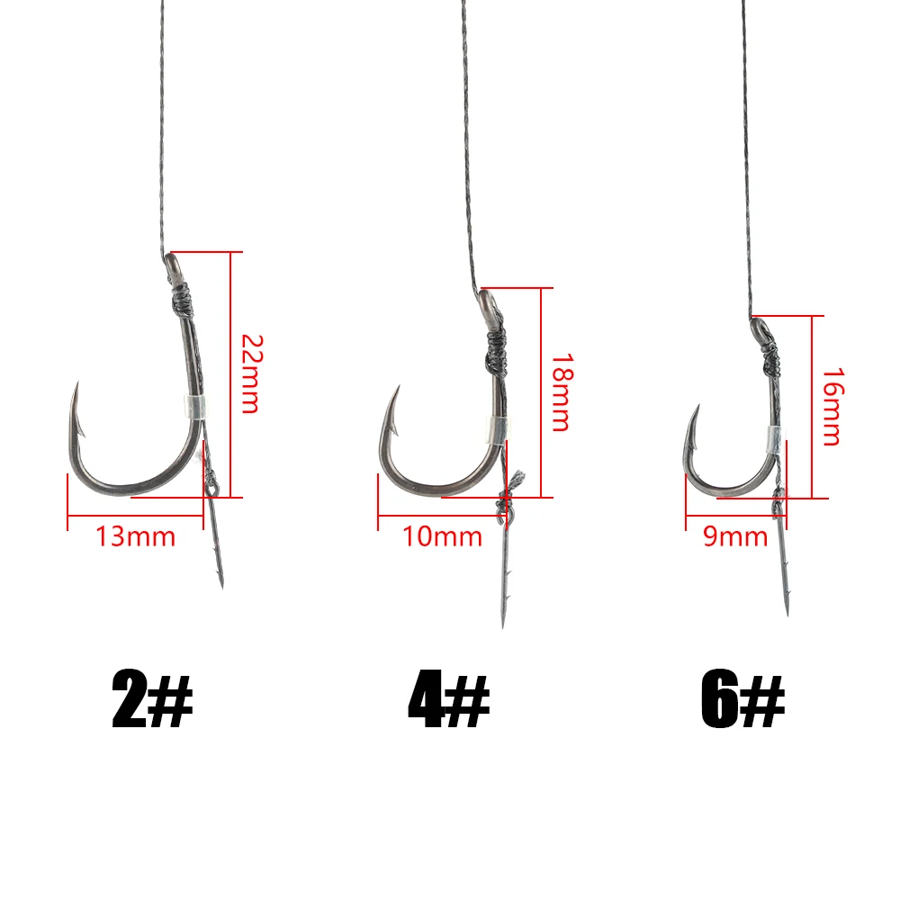 W.p.e Karpervissen Klaar 2Pack Gebonden Chod Rigs 2 #/4 #/6 # Metalen Aas Spike methode Feeder Boilie Vissen Accessoires Rig Visgerei - imagen 4