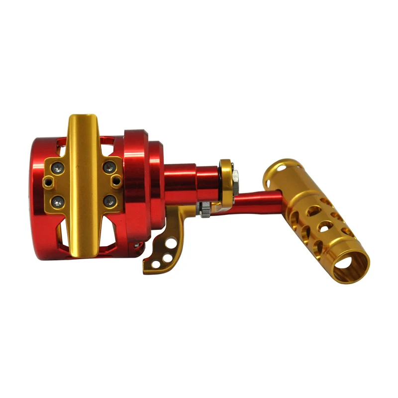 Carrete de Jigging lento para pesca en agua salada, rueda de pesca CNC de aluminio serie TC5000, arrastre máximo de 35KG, carrete convencional, barco de pesca para mar - imagen 4