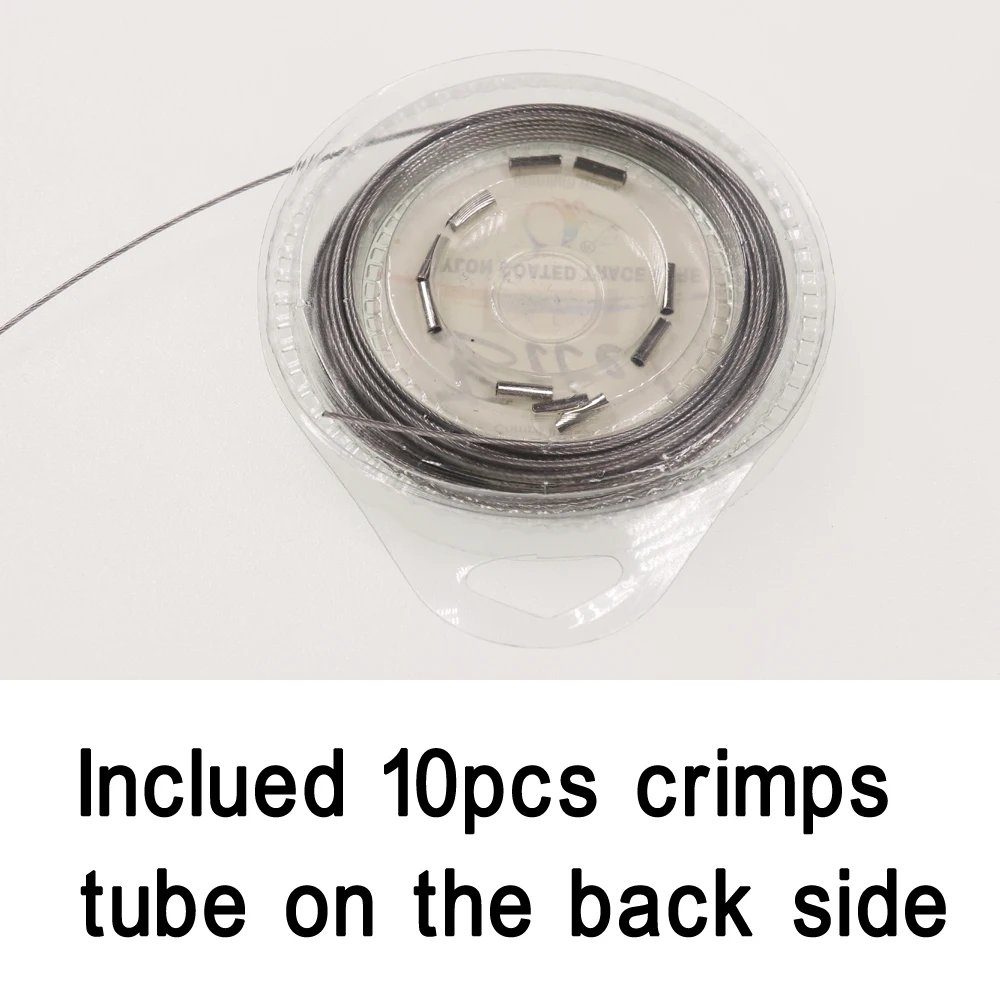 10M 7 hebras 5LB-200LB alambre de acero trenzado recubierto de nailon alambre de rastreo Señuelos de Jigging línea líder de pesca aparejos de pesca de agua salada - imagen 4