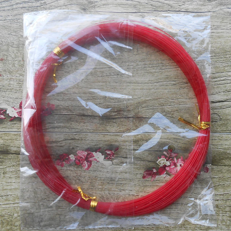 Sedal de Pesca con mango grande, hilo de nailon rojo, aparejos de Pesca, 100M, diámetro 0,9mm, 1,0mm - imagen 3