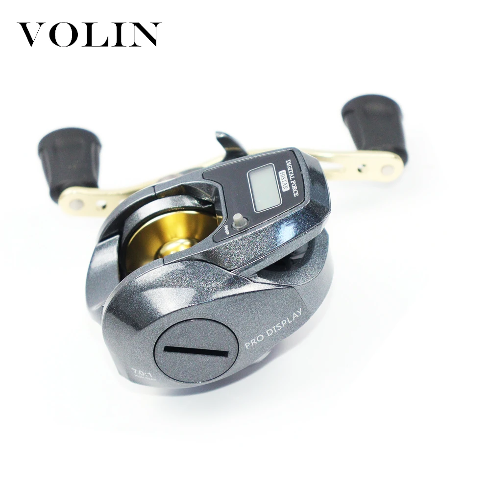 Volin-carrete de pesca Digital Baitcasting, freno magnético de 10kg, 18 + 1 BB 2020: 1, pesca nocturna de alta velocidad, agua salada y dulce, novedad de 7,0 - imagen 4