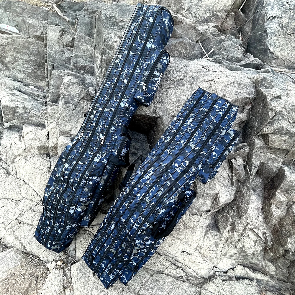 Bolsa de pesca plegable de tela Oxford, bolsa de almacenamiento para caña de pescar, carrete, equipo de pesca, estuche de transporte de viaje, 110/ 120 / 130 / 150cm - imagen 3