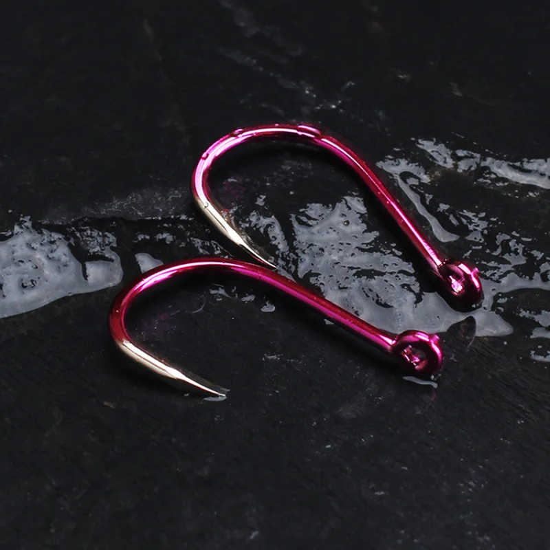 Anzuelo de púas de pesca, anzuelos de acero al carbono con dientes planos de melocotón, boca curva, anzuelo Triangular de ataque rápido, lote de 15 piezas en oferta - imagen 2