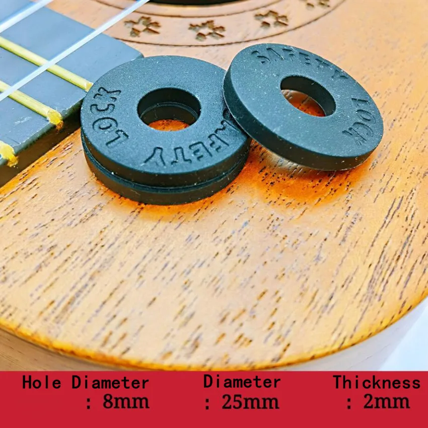 Correas de guitarra eléctrica, 1/3/6 piezas, bloques de bloqueo de Material de goma para bajo, piezas de guitarra, accesorios, púas de guitarra - imagen 4