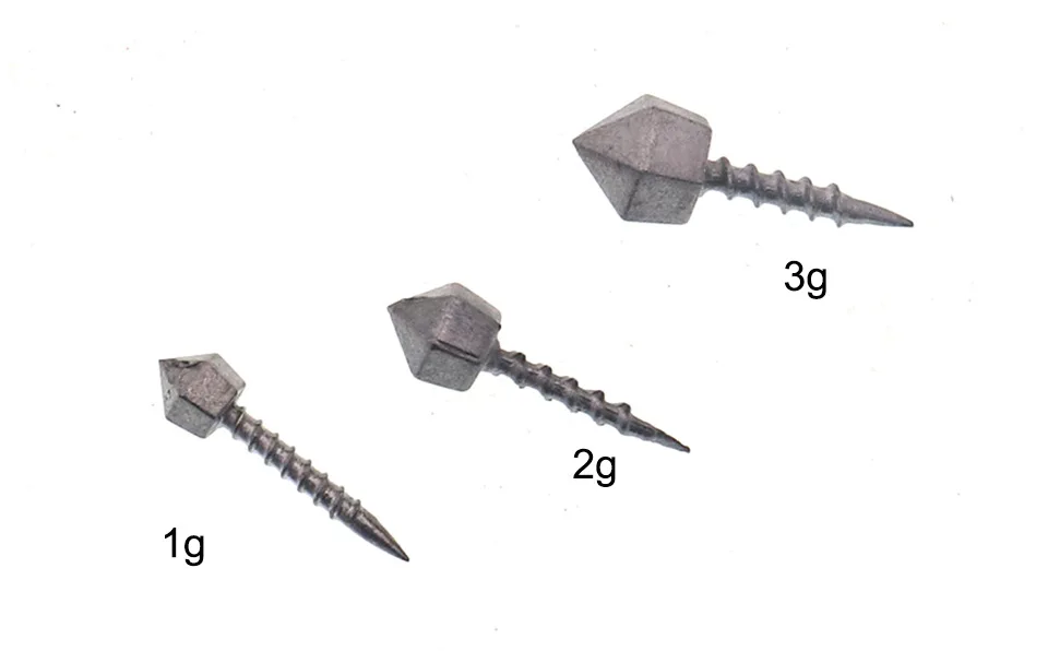 Accesorios para aparejos de pesca, plomo hacia abajo, plomo para uñas, cebo suave, peso 1g 2g 3g, inserción de plomo, lote de 10 piezas en oferta - imagen 4
