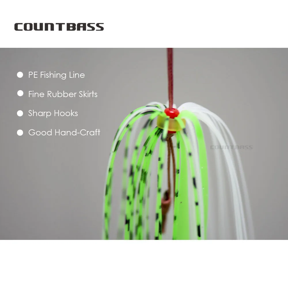 COUNTBASS-falda de goma de silicona para pesca, gancho de asistencia para deslizador, plantilla de Tai Kabura, parte inferior de Madai, calamar, pargo, Jigging, 10 Uds. - imagen 4