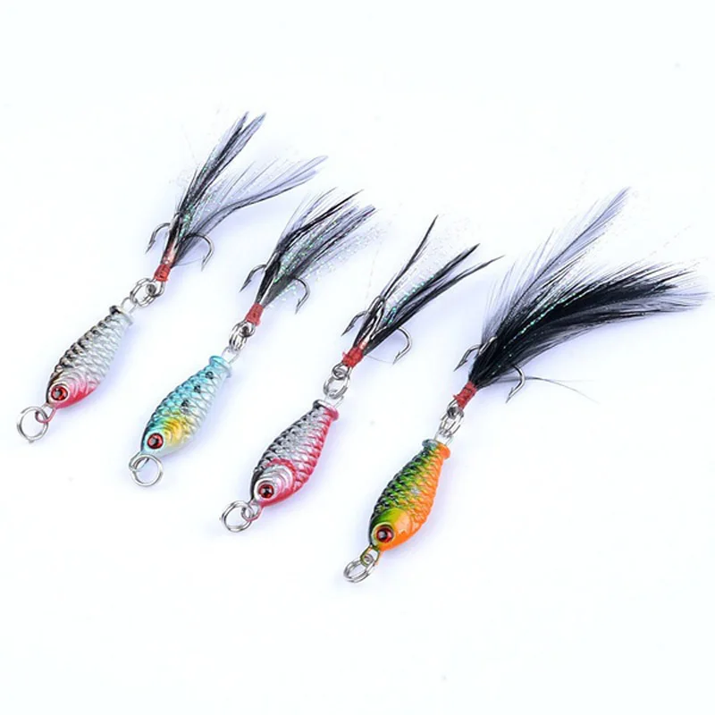 FLYSAND-SEÑUELOS de pesca para pececillos, herramienta de aparejos, accesorios de pesca, Crankbait 4 # - imagen 4