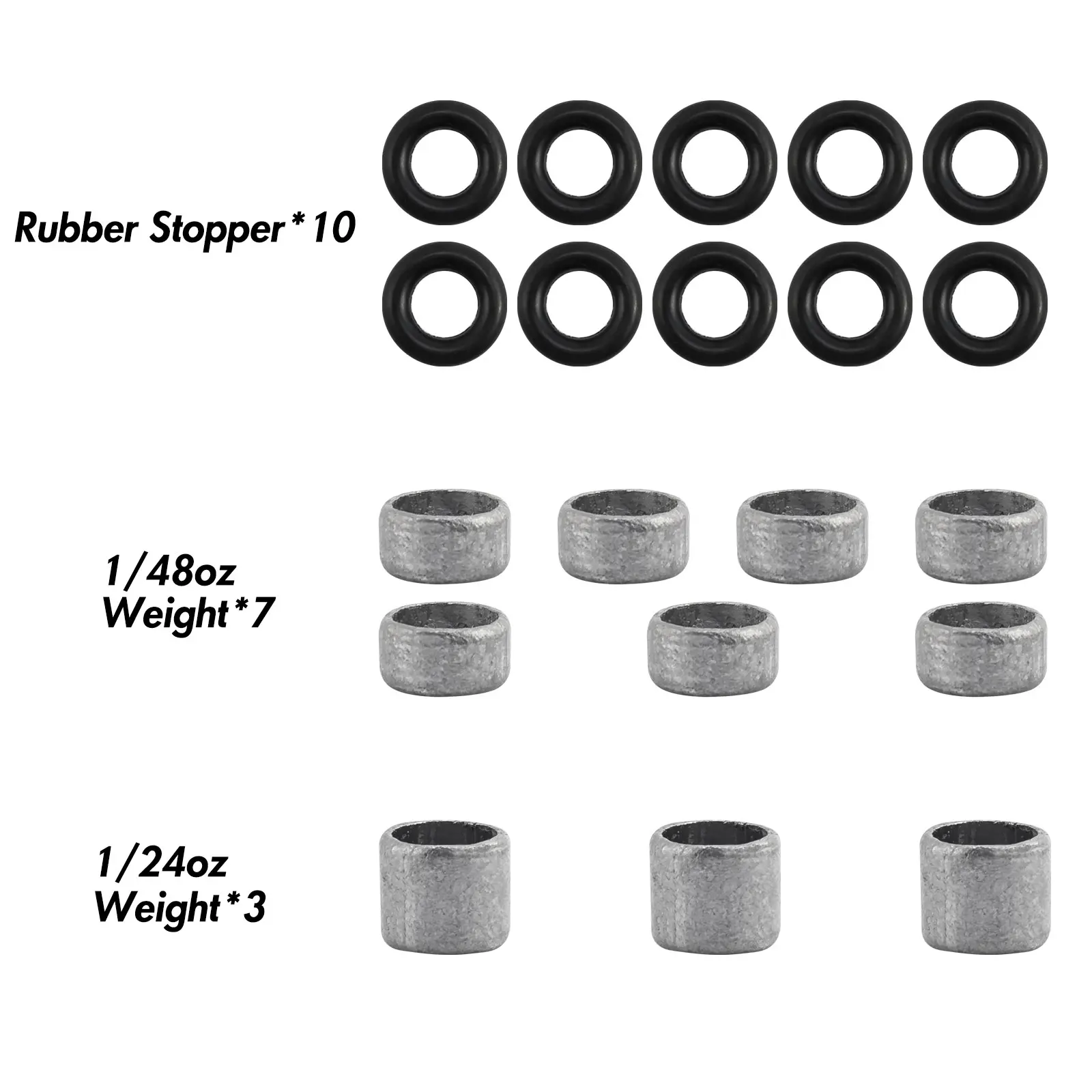 Controlador de ajuste de flotador de pesca, tapón de goma para flotadores antideslizantes de madera de Balsa, peso de plomo de pesca en agua salada, 20 piezas - imagen 4