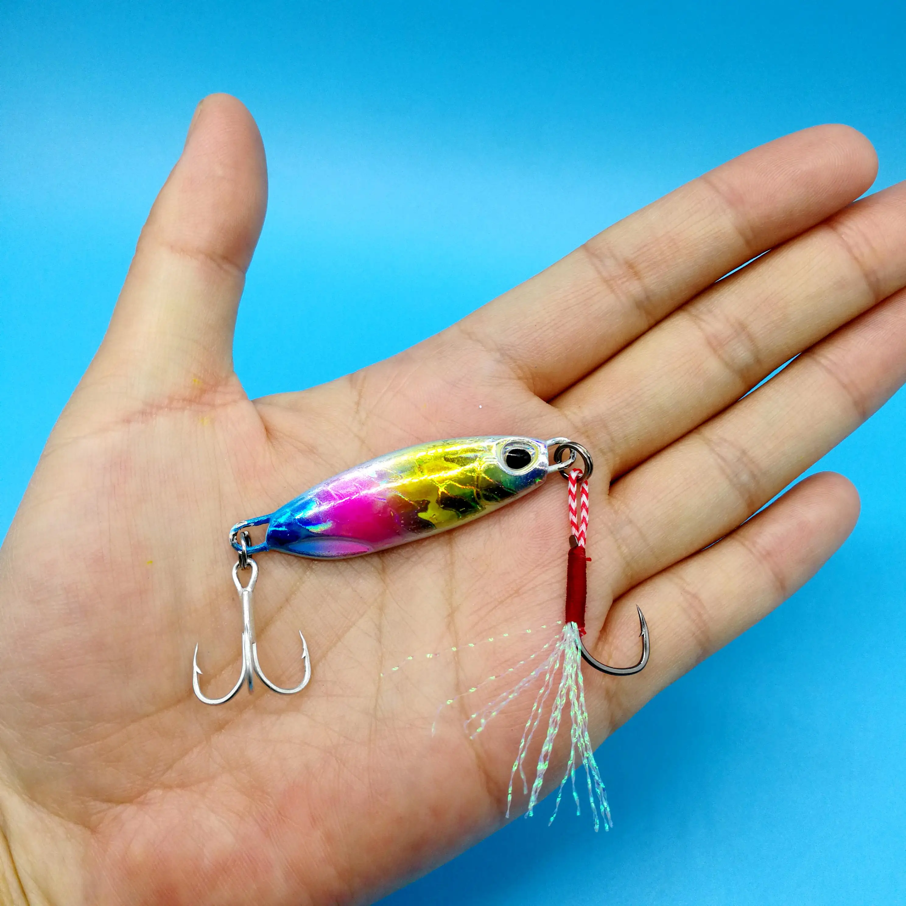 Anzuelo de fundición larga de Metal, señuelo de pesca Jigging, 10g/15g/20g/30g/40g, aparejos de cebo Artificial, lote de 12 unidades - imagen 4