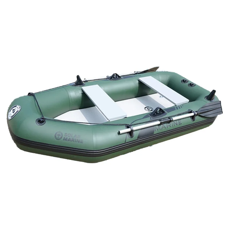 Kayak de remos de PVC, inflable familiar, deportes acuáticos, barco de pesca, canoa, bote, estera de aire inferior con accesorios gratuitos, 2,6 m, 3 personas - imagen 4