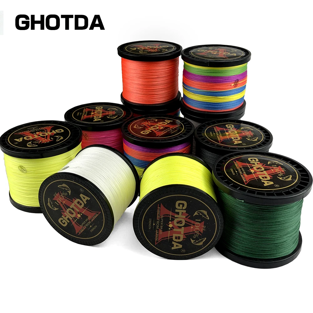 GHOTDA-sedal de pesca trenzado 300 PE, multifilamento japonés de 4 hebras, 100% M, 10LB a 120LB - imagen 3
