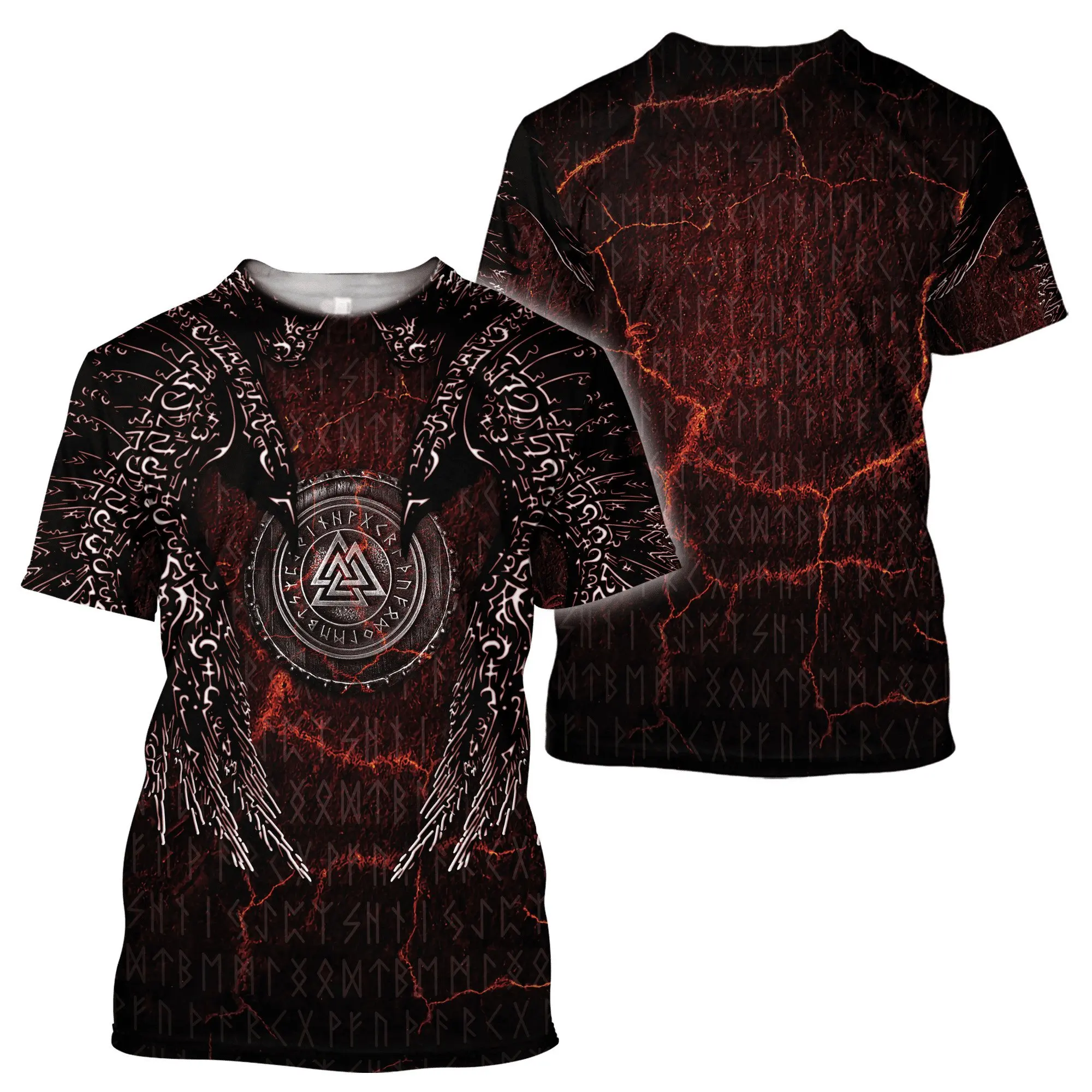NOVEDAD DE VERANO 2023, camiseta Hipster para hombre, camiseta de manga corta con estampado 3D de tatuaje de cuervo y dragón, camisetas informales Unisex TX221 - imagen 2