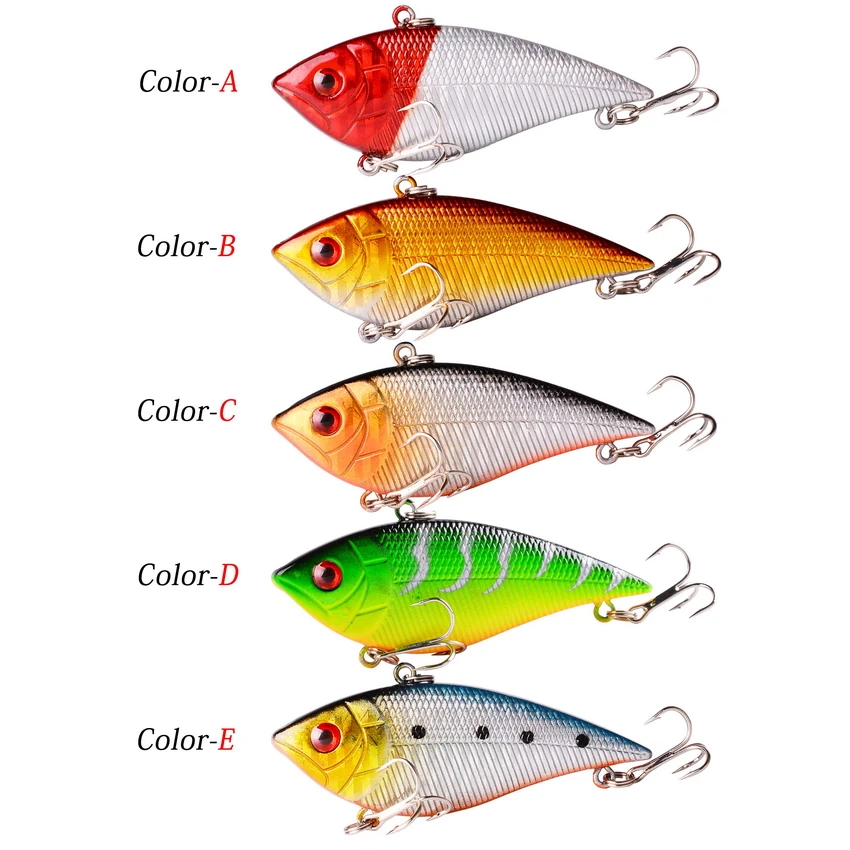 Señuelo duro de Pesca Artificial, anzuelos triples de plástico VIB, 7,4 cm, 15G, 1 unidad - imagen 4