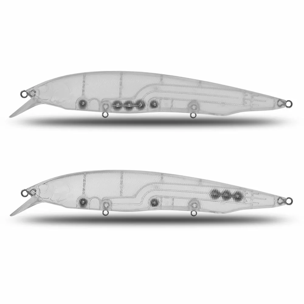 Cf Lure-Cebo transparente sin pintar ABS, cebo en blanco F22.3g/S25.5g Minnow-05 # con cuenta de tungsteno, Lucio de transferencia por gravedad - imagen 4