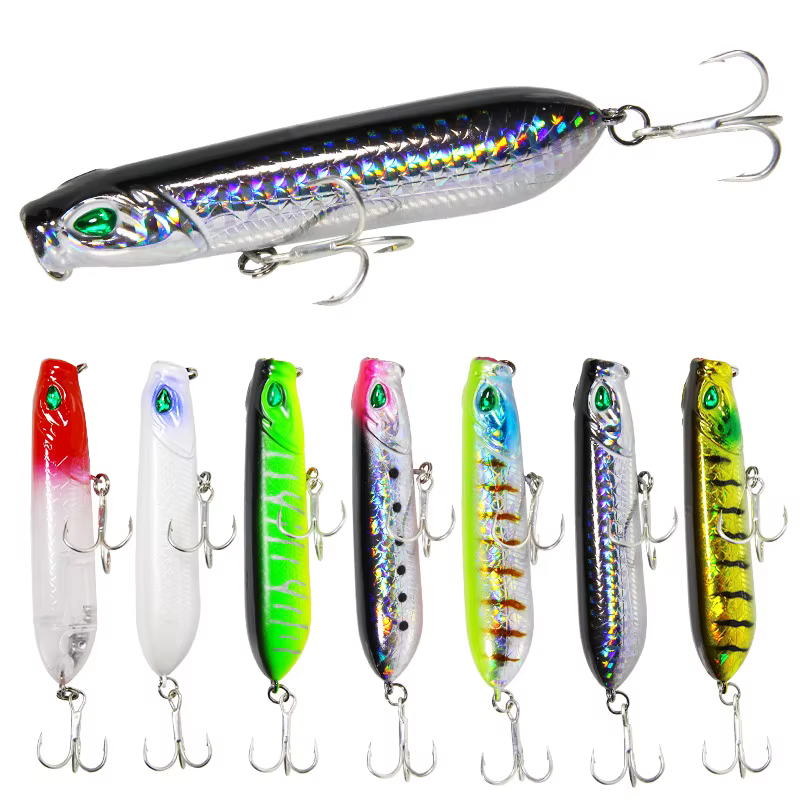 POETRYYI-señuelo de Pesca Topwater, 8cm/10cm, 12,5g/18g, lápiz Popper, Pesca Artificial profesional, Wobblers para Pesca