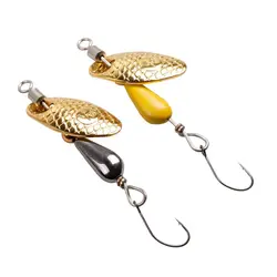 Señuelo de Pesca giratorio de 5,5 cm/2,8g, cebo Artificial de Metal con lentejuelas, anzuelo único, Wobblers, lubina, trucha, perca, 1 unidad