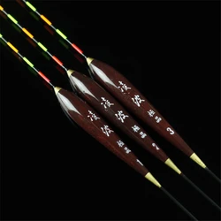 Flotador pesca fluorescente corcho madera luminoso alta sensibilidad