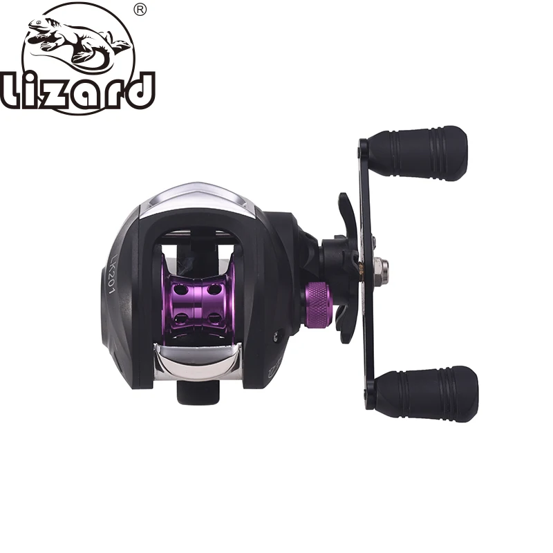Trand-baitcasting con sistema de freno magnético, resistencia al arrastre de 8kg, 17 + 1 BB 7,2, alta velocidad, negro, morado - imagen 4