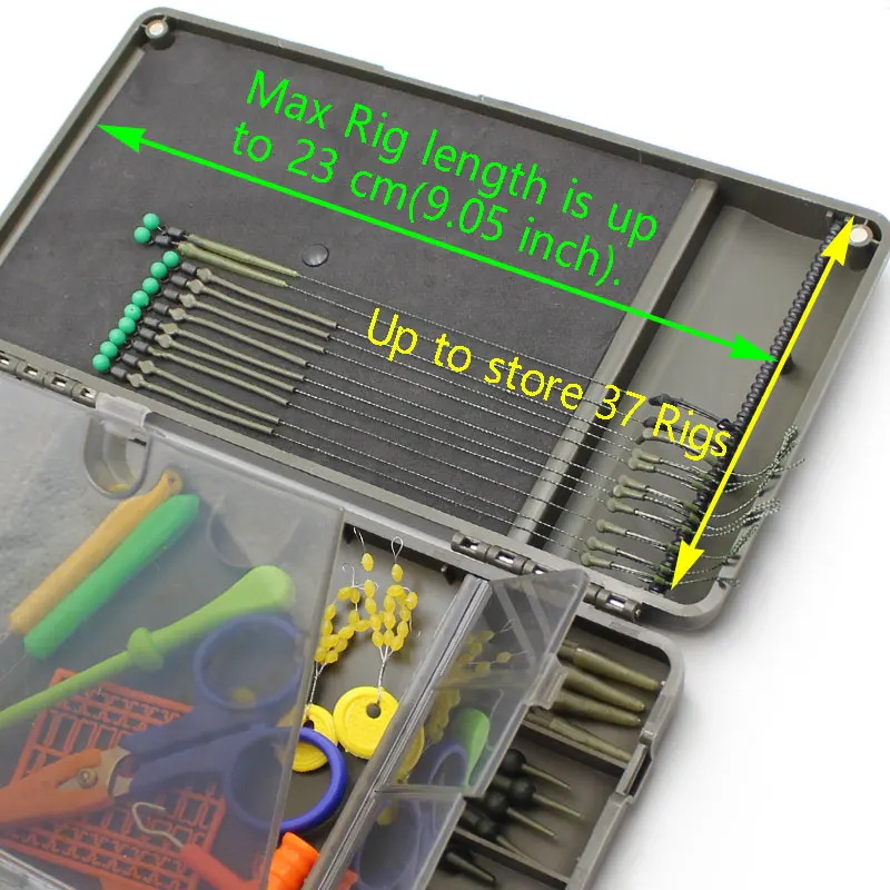 Caja de aparejos de pesca de carpa para aparejo de carpa, accesorios de aparejo Ronnie Zig, alineador de línea giratoria, Kit de Clip de plomo, estuche de almacenamiento, billetera de aparejo - imagen 5