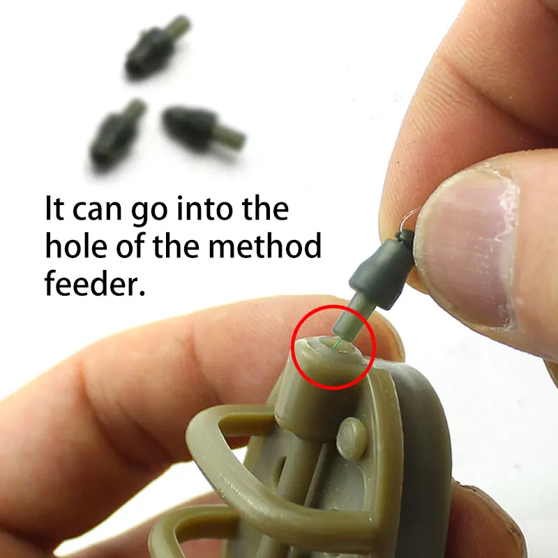 10 unidades de cuentas de cambio rápido, aparejos de pesca, anzuelos, método de enlace, alimentadores, accesorios de pesca de carpa, aparejos - imagen 4