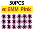 50pcs 6MM Pink