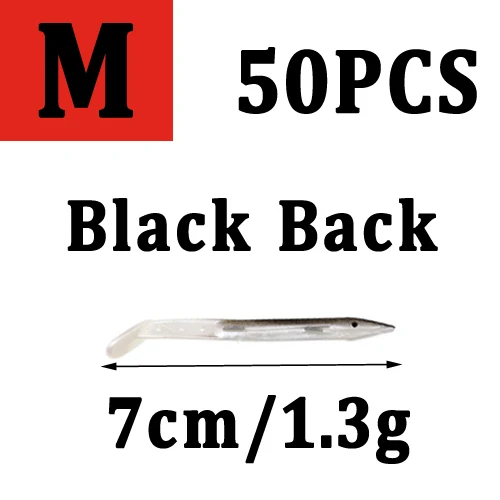 50pcs black m