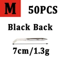 50pcs black m