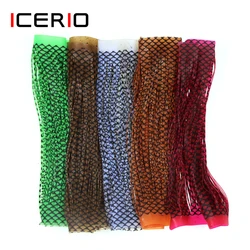 Material de atado de moscas para Buggy, cuerda de goma para atar patas de silicona, anzuelo de Ninfa, barned Grizzly, 1 unidad