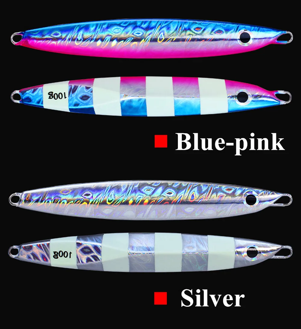 CASTFUN 80g 100g 120g 150g 180g plantillas de Metal señuelo de Jigging cebos artificiales señuelo de plantilla aparejos de pesca de agua salada - imagen 4