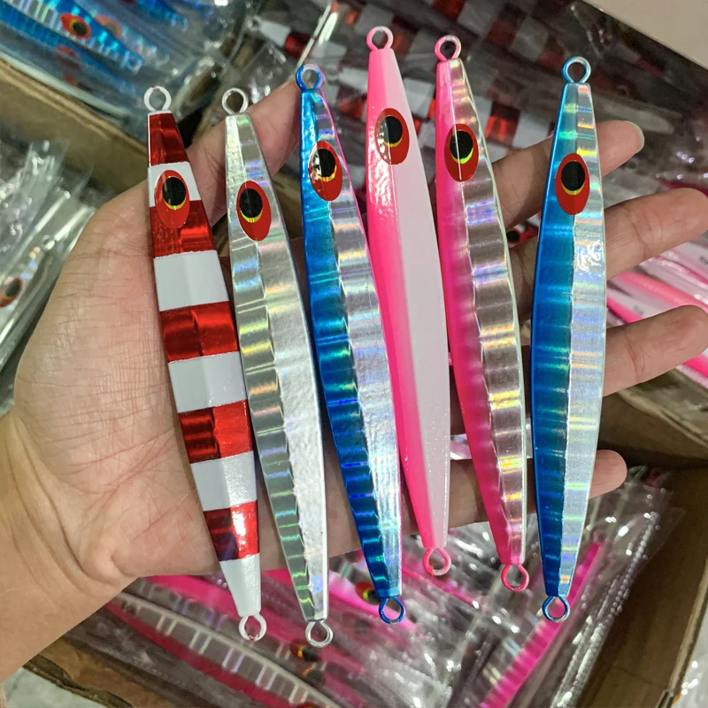 OBSESSION J42 40g 60g 80g 110g Micro Metal Señuelos de plantilla de hundimiento lento Jigbait luminoso de agua salada señuelo de pesca en barco profundo Jigging - imagen 5