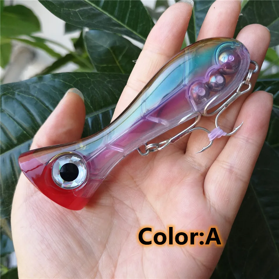 Señuelo de juego grande, 97mm, 33g, nuevas Señuelos de pesca Popper, cebo duro de agua superior, ojos 3D, señuelo Popper de boca grande - imagen 4