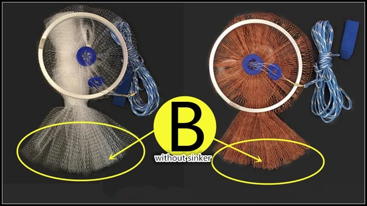 Red de pesca con plomo, malla pequeña, Red de lanzamiento manual, herramientas de pesca, alta calidad, EE. UU. - imagen 4