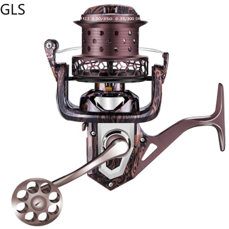 GLS-carrete de pesca serie 8000-12000, rodamiento de Metal hueco, rueda giratoria para pesca de carpa marina, 10 + 1BB - imagen 3