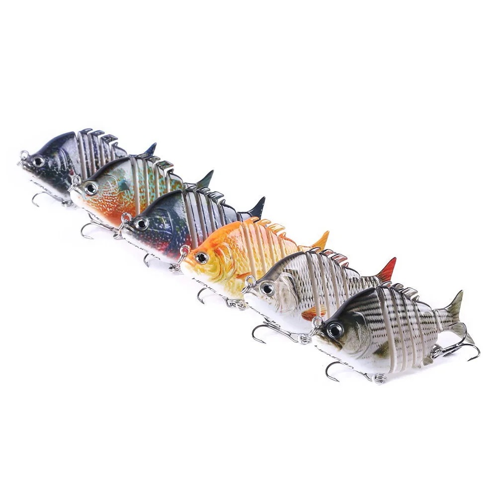 Señuelos de pesca Tilapia Swimbait realistas, 63mm, 9,3g, cebo duro con anzuelo triple, señuelos multiarticulados para aparejos de pesca de lubina - imagen 4