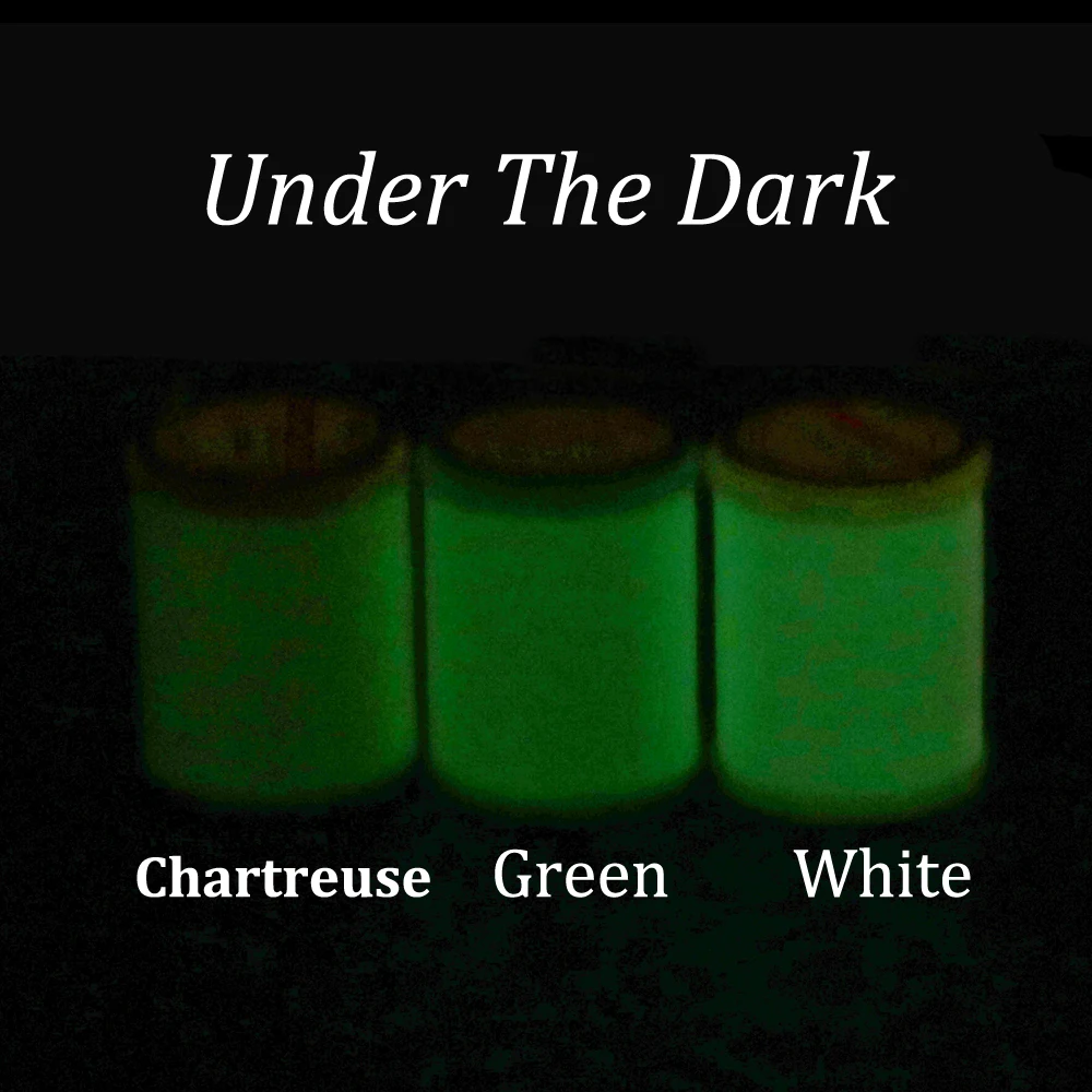 Bimoo hilo luminoso de atado de moscas, hilo que brilla en la oscuridad, 150D - imagen 4