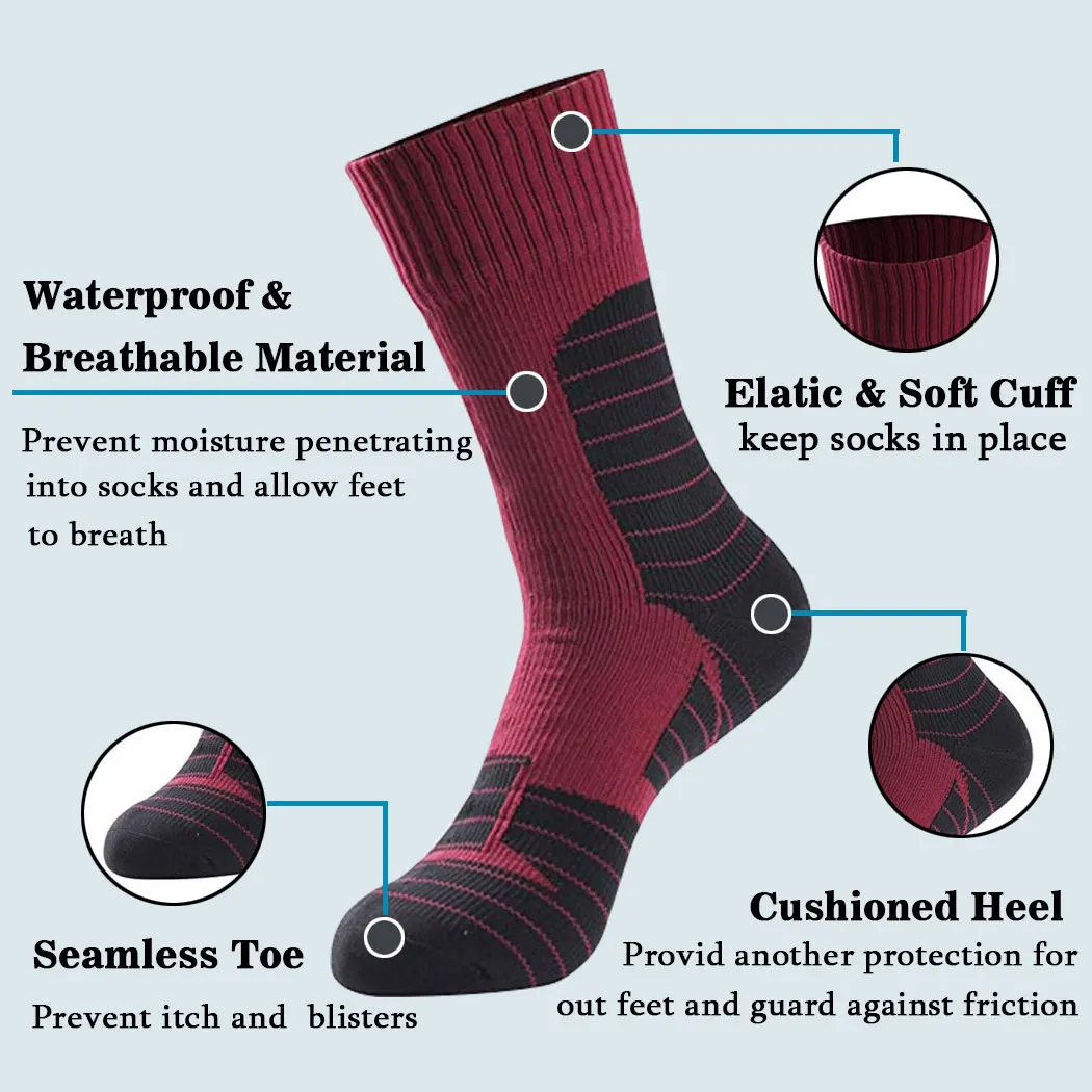 Calcetines secos transpirables impermeables Unisex, para pesca al aire libre, kayak, senderismo, Camping, Trekking, ciclismo, snowboard y esquí - imagen 4