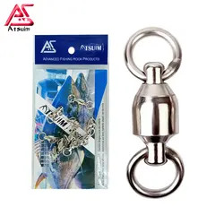 Atsuim10uds. Pivotes conector de anillo en forma de 8, barril de rodamiento de bolas de alta resistencia, conector giratorio de pesca de acero inoxidable