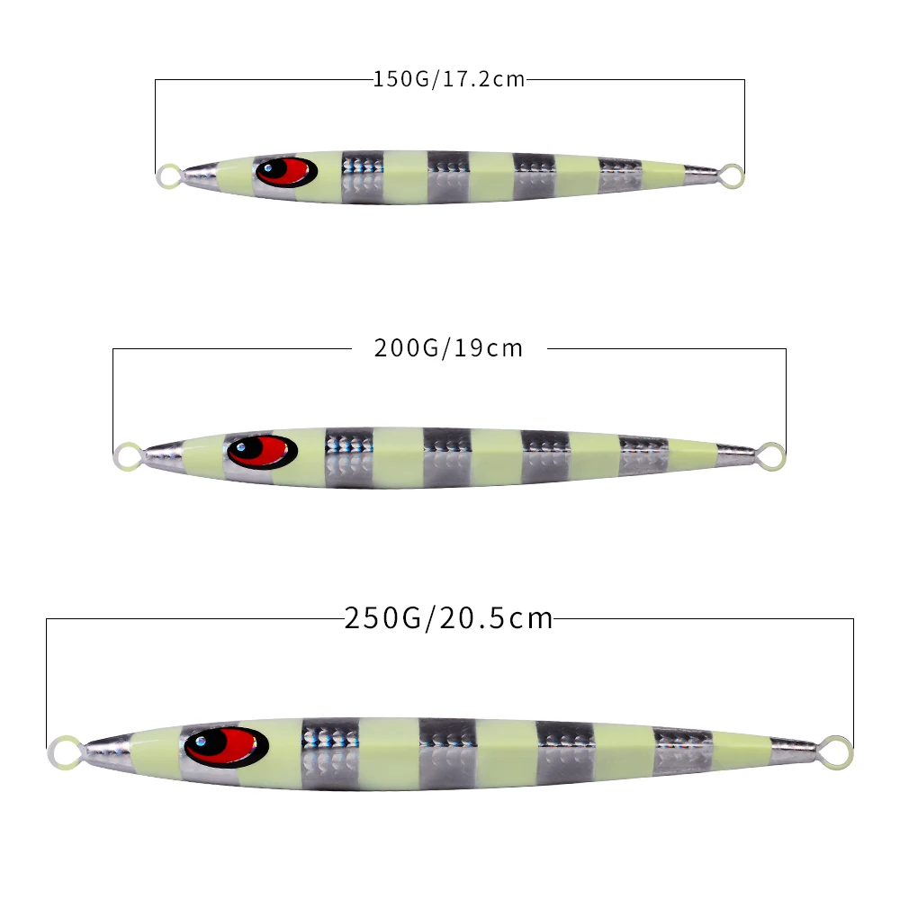 PROBEROS-señuelo duro Artificial para pesca, cebo de fundición DRAGER de 150g-200g-250g, plantilla de Metal, arrastre de orilla Cast, cuchara de Jigging, 5 uds. - imagen 4