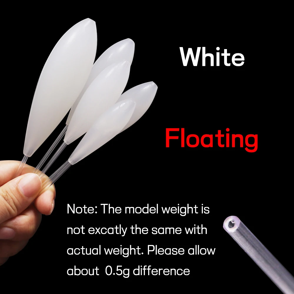 Elllv 1/2 Uds Bombard flotador de pesca acrílico hacia arriba/hundimiento Bobber trucha lubina señuelo de mar aparejos de pesca 8g 10g 12g 15g 25g 30g - imagen 5