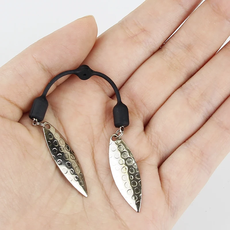 Mosodo-SEÑUELOS giratorios de pesca de doble hoja, cebos de natación, sonajeros, cuchillas de Colorado, Buzzbait, accesorios de cebo - imagen 2