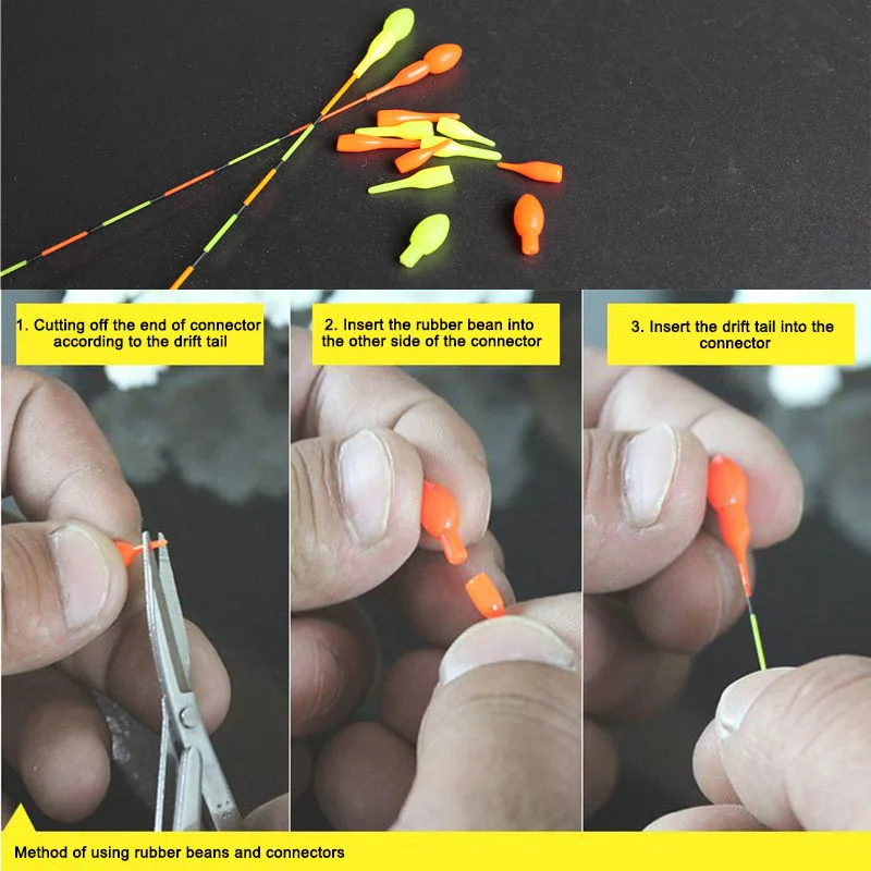 Conectores granos de goma para flotador boya deriva vertical - imagen 3