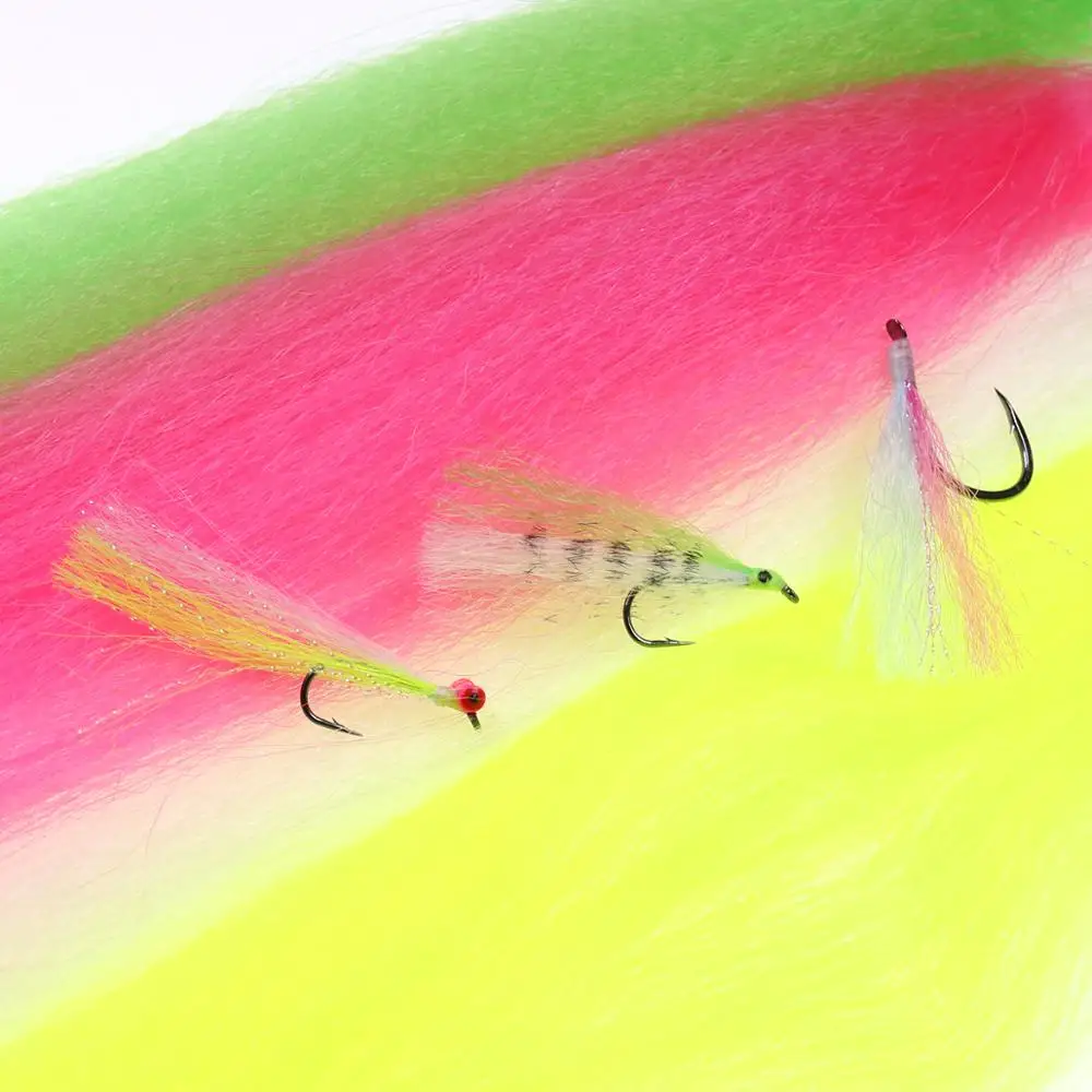 Paquete de fibra sintética brillante y Flash para anzuelo de agua salada, Material de serpentina de pesca con mosca, 9 colores, 1 paquete - imagen 5